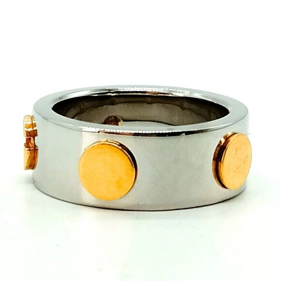 Authentic vintage GUCCI Combi Ring US 4.5-5 Gold Steel K18 - Picture 3 of 8